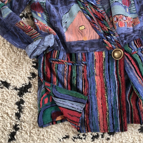 Platinum straight line blazer with pockets and cord details - Picture 5 of 5